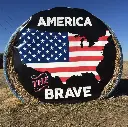 America Brave HayBoard Banner - 62.5" x 62.5"